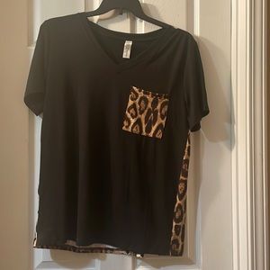 Leopard print ladies top